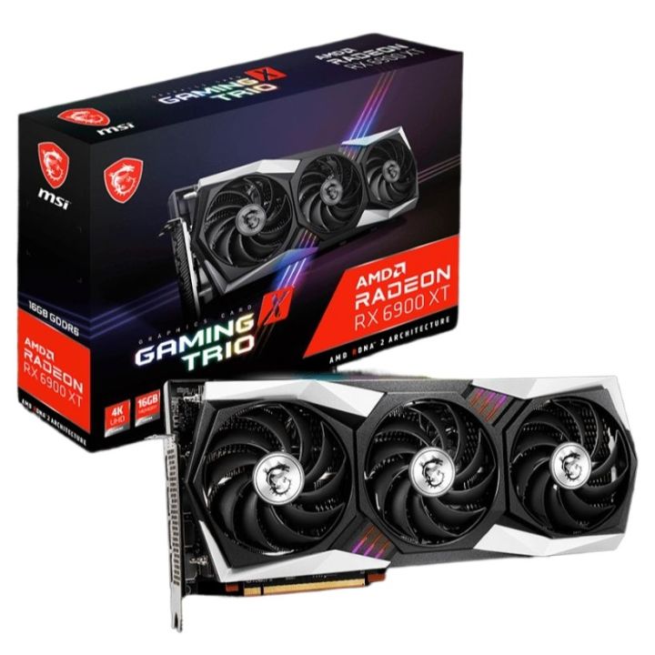 MSI Radeon RX 6900 XT Gaming X Trio 16G Graphics Card (16GB GDDR6 | 256-bits | Triple TORX FAN 4.0 | Support 4K@120Hz/ | RGB Mystic Light | VR Ready)