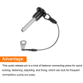 Stainless Steel Quick Release Pin 6mm Diameter Ball Locking Pin with Push Button Lanyard Cable Usable Length 25mm Easy to Use. 