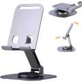 Mobile Phone stand for Desk/Bed,360° Degree Rotating,adjustable Foldable Cell Phone Holder,Aluminum Office Desk Accessories All Phones. 