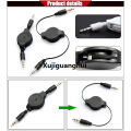 Xujiguanghui Black 3.5mm Audio Cable Car Retractable Phone Computer Speaker Data Connection Cable Car Amplifier Audio MP3 Adapter80cm. 