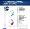 20pcs Electric Toothbrush Heads Compatible with Braun 12 Cross Action 8 Precision Clean Replacement heads for Oral B. 