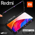 Perfect Mi Back Side Magnet Case Steel Frame Real Tempered Glass 360° Cover for Mi A3, Redmi Note 8, Redmi Note 8 Pro, Redmi Note 7 Redmi Note 9 Redmi Note 9 Pro Note 9s Redmi 9 Case Magnetic cover for Xioami Mi Redmi Mobile. 