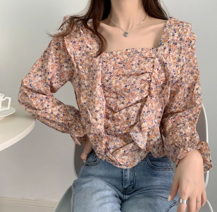 Flower%20Printed%20With%20Front%20Design%20Full%20Sleeve%20Tops%20Tshirt%20For%20Women%20-%20Fashion%20%7C%20T-Shirts%20For%20Women%20%7C%20Women's%20Wear%20%7C%20-%20Image%205