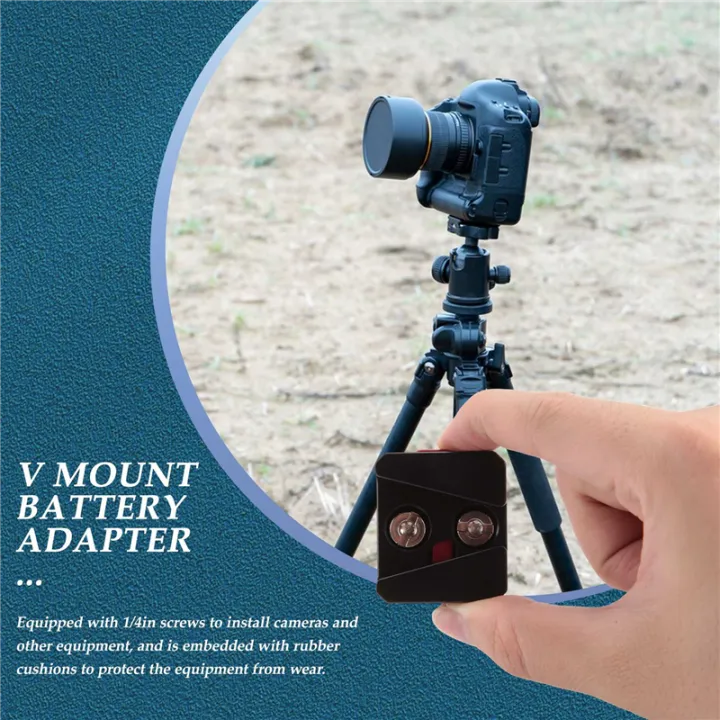 1/4%20Universal%20V%20Mount%20Battery%20Quick%20Release%20Plate%20Adapter%20Black%20-%20Image%203