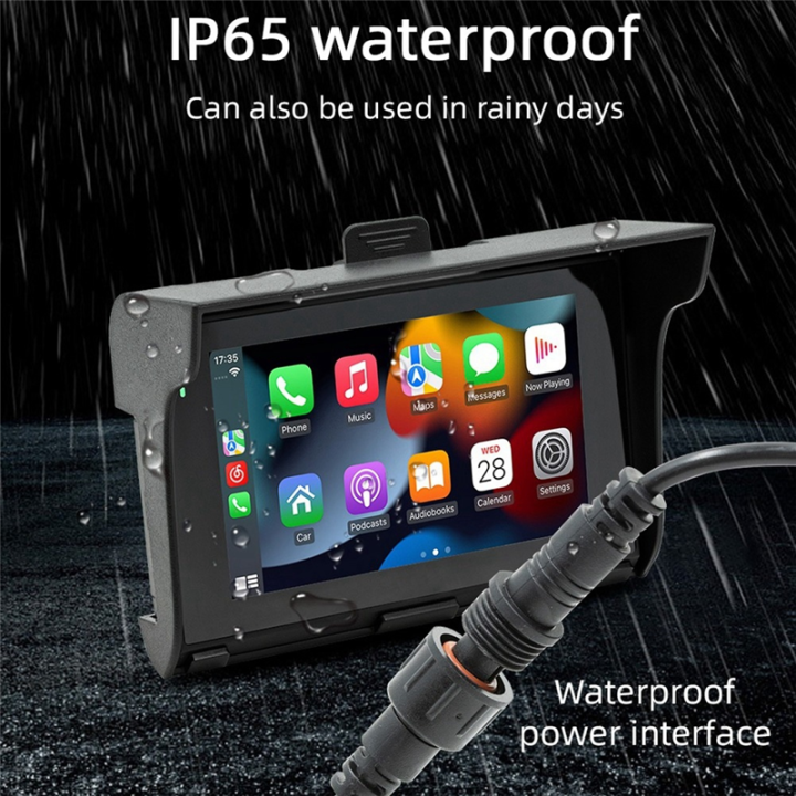 (COKP)%205%20Inch%20Portable%20Motorcycle%20Capacitive%20Display%20for%20Wireless%20Carplay%20Android%20Auto%20IP65%20Waterproof%20Motorcycle%20Screen%20-%20Image%205