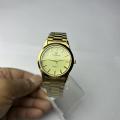 New Fashionable Gold Round Dial Stainless Steel Gold Strap Quartz Moment Waterproof Attractive Design Best Quality Wrist Watch For Men - Sold By Time Plaza. 