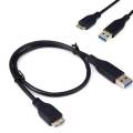 USB 3.0 A to Micro B Cable For External Hard Disk-30cm black. 