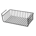 1PC Metal Kitchen Organizer Shelf Under Table Hanging Net Basket Multifunctional Book Storage Rack Home Offices B. 