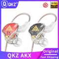 New style Original QKZ AKX Wired Earphone IEM Monitor Level Headset With MIC HIFI Stereo 3.5mm AUX In-Ear Headphone For Music Game Sport. 