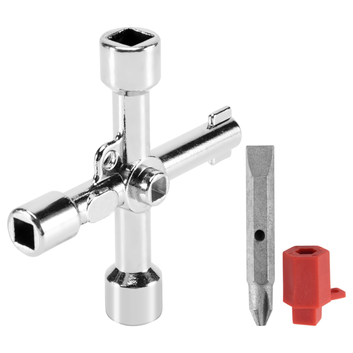 NAMUNY 4 In1 Meter Box Key Gas Key Meter Key Multi-Functional Utilities Key for Electric Cupboard Cabinet Opening Key