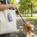 Portable Mini Dog Poop Bag Dispenser with 4 Roll Garbage Bag Thickened Pet Garbage Bag Dispenser Lightweight Pet Waste Bag Dispenser Walking The Dog. 