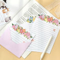 NEW 【Special offer】9 Pcs/Set 3 Envelopes + 6 Letter Papers Cat Planet Flowers Writing Paper Envelope Set Gift Stationery. 