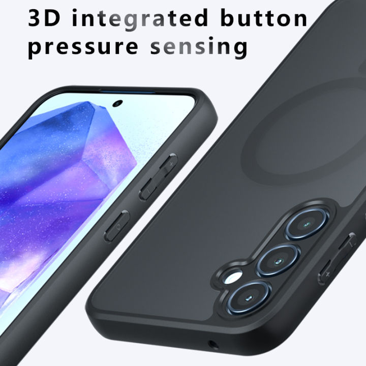 HOT%20Magsafe%20Case%20For%20Galaxy%20A55%20Ultra%20Minimalist%20Anti%20Slip%20Drop%20FingerPrint%20Wireless%20Charging%20Magnetic%20Samsung%20A35%20Prevention%20Cover%20-%20Image%205