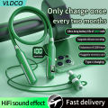 【VLDCO】【1200-hour Long Battery Life】 Wireless Bluetooth Earphone Neck-hanging for Sports Running Call Earbuds with Microphone Bluetooth Headset Pluggable Card. 