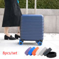 8Pcs Luggage Wheels Protector Silicone Luggage Accessories Wheels Cover For Most Luggage Reduce Noise For Travel Luggage. 