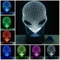 Orchid Toys Gift Table Table Lights Night RGB Bulb Lights 3D Alien Skull Eagle LED Mood Multicolor Remote Control Halloween Para. 