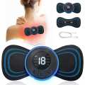 Electric EMS Neck Massager Cervical Massage Patch Shoulder Leg Arm Abdominal Pulse Muscle Stimulator Portable Pain Relief. 