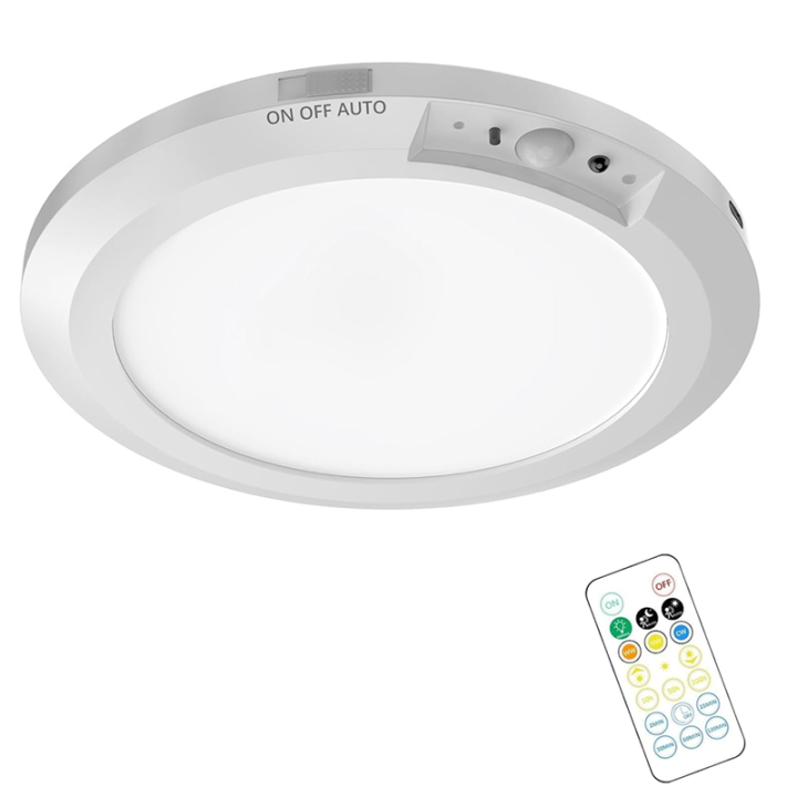 Ceiling Light with Motion Sensor and Remote Control, Rechargeable ...