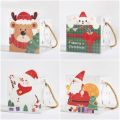 5Pcs Cute Cartoon Christmas Gifts Bag Elk Transparent Christmas Tote Bags Portable Storage Gifts Wrap Handbag Snack. 