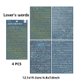 RHS Online 4PCS Message Series English Bronzing Stickers Album Diary Journaling Decorative Crafts Scrapbooking DIY Sticker. 