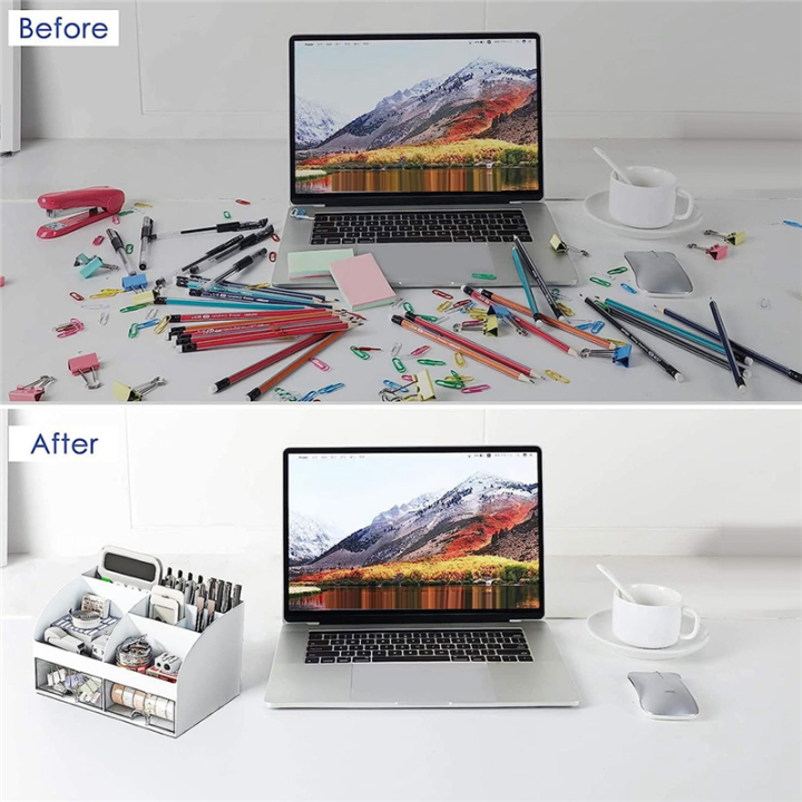 Desk%20Organiser-Office%20Organiser%20with%206%20Compartments%20and%202%20Small%20Drawers,%20Desk%20Storage%20Box%20for%20Pen%20Holders,%20Remote%20Pink%20-%20Image%205