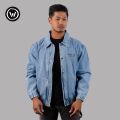 Wraon Blue Stretchable Denim Bomber Jacket For Men - Fashion | Jackets For Men | Men's Wear | Denim Jackets |. 