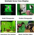 HIFFIN® (12ft x 8ft) Green Screen Background Cloth | Chroma Backdrop Curtain for Photography, Videography & Studios  Perfect for YouTube Videos, TikTok Videos, Instagram Reels, Live Streaming & VFX Editing. 