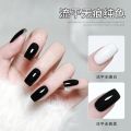 Black & White Nail Polish Glue 2024 New Leveling Traceless Lasting Pure Black Pure White Light Therapy Gel Nail Shop Wholesale. 