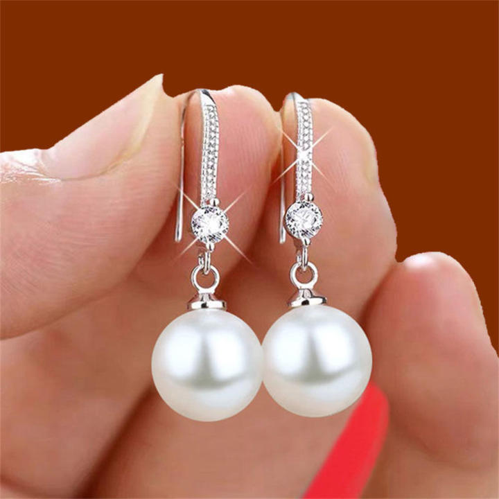 Water Drop Earrings Imitation Pearl Earrings Dangle Earrings Women's Jewelry