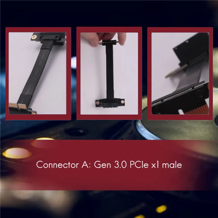 PCIE%20X1%20Riser%20Cable%20Dual%2090%20Degree%20Right%20Angle%20PCIe%203.0%20X1%20to%20X1%20Extension%20Cable%208Gbps%20PCI%20Express%201X%20Riser%20Card%2010cm%20-%20Image%202