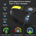 ARELENE LED COB Headlamp Light USB Rechargeable Torch Digital Power Dispaly Headlight for Camping Walking Fishing Hiking. 