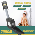 200Cm Stadiometer Black Wall Mounted Height Meter Growth Ruler. 