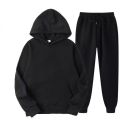 Men's Winter Warm Cotton Fleece Plain Hoodies And Joggers Tracksuit set.(Black Set) - Fashion | Joggers For Men | Men's Wear | Joggers | Hoodies |. 