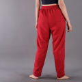Solid Thick Warm Casual  Pants For Women Fleece Trousers By Arushi. 