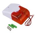 Sptrry2x Mini Wired Strobe Warning Siren Dc 12V Sound Alarm Flashing Light Sound Siren Horn Home Security Alarm System 115Db Blue & Orange. 