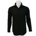 Classic Plain Cotton Regualar Fit Long Sleeves Shirt For Men - Black | Fashion Long Sleeves Shirt For Men. 