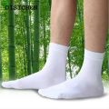 DISICHEN Portable Bamboo Fiber Socks Men Deodorant Sock High Tube Business Solid Breathable Men Women Elastic Socks Casual Man Dress Sock 2023. 