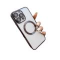 Compatible with iPhone14plus phone case magsafe magnetic plating 12 transparent apple 13 Pro full package soft shell. 