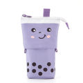 Standing Pencil Case Cute Telescopic Pen Holder Kawaii Stationery Pouch for Students Women Teens Girls Boys (PURPLE). 