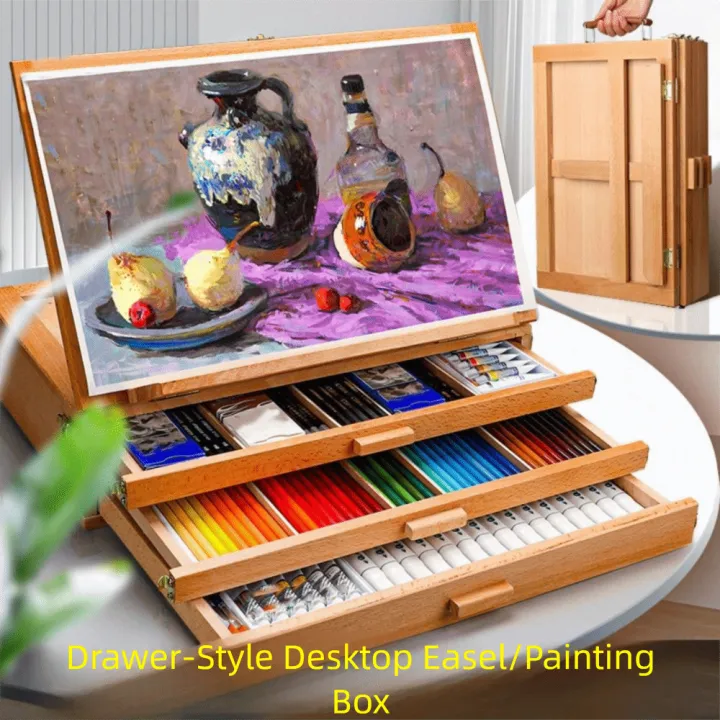 Portable Adjustable Beech Wooden Table Easel Multifunction Art Painting ...