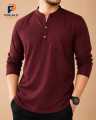 Men's Summer Cotton Shirt | Casual 3-Button Placket Shirt for Men | Premium Soft Breathable Cotton | Full Sleeve Multiple Colors. 