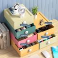 Cute Large Capacity Desk Organizer Box Stackable Dust-proof Stationery Storage Rack Desktop Storage Boxes Drawer Home Office. 