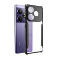 Mobile Cover for Realme GT 6T 5G | GT 6 - (Hard | Hybrid PC + TPU | Full Armour Device & Camera Protection | Phone Back Case | Black). 