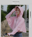 Sun Protection Clothing For Women2024Summer Ice Silk Uv Protection Breathable Long Sleeves All-Matching Western Style Hooded Cycling Sun-Protective Clothing. 