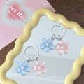 Sweet Jelly Sakura Keychain Pendant Cute Flower Bag Charm Fashion Gift for Women. 