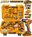 Ingco New 165 Piece Home Tool Set With Cordless 66nm Impact Drill, Screwdrivers Machine. 