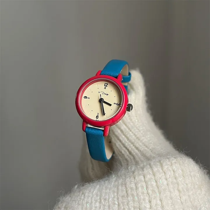 %E3%80%90Top-notch%20quality%E3%80%91Red%20and%20Blue%20Color-Block%20Round%20Small%20Dial%20Fashion%20Niche%20High-End%20Watch%20for%20Women%20Wildberry%20Watch%20Female%20Students%20-%20Image%203