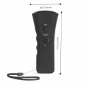Safe Black Ultrasonic Dog Chaser ABS LED Flashlight Handheld Dog Repeller 2 Adjustable Intensity Levels Ultrasonic Portable Dog Trainer. 