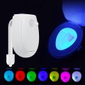 NAMUNY Sensor Toilet Seat Night Light Toilet Light Waterproof Backlight for Toilet Bowl LED Lamp WC Toilet Light. 