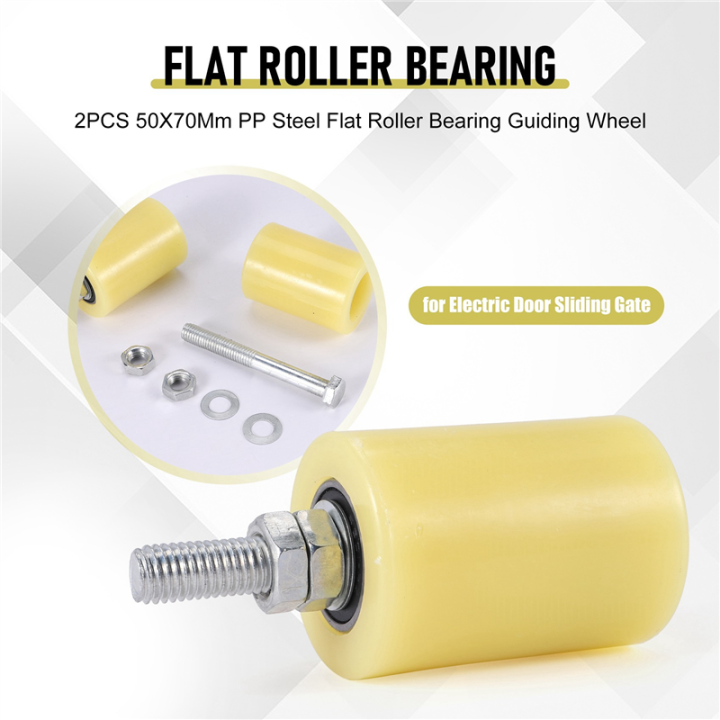 2PCS%2050X70Mm%20PP%20Steel%20Flat%20Roller%20Bearing%20Guiding%20Wheel%206201%20M12%20Screw%20for%20Electric%20Door%20Sliding%20Gate%20-%20Image%207
